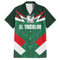 Custom Mexico Football Family Matching Off The Shoulder Long Sleeve Dress and Hawaiian Shirt El Tricolor 2024 - Wonder Print Shop