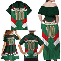 Custom Mexico Football Family Matching Off Shoulder Maxi Dress and Hawaiian Shirt El Tricolor 2024 - Wonder Print Shop