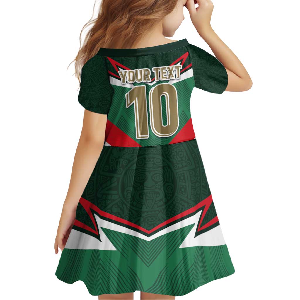 Custom Mexico Football Family Matching Short Sleeve Bodycon Dress and Hawaiian Shirt El Tricolor 2024 - Wonder Print Shop