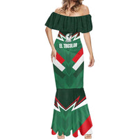 Custom Mexico Football Mermaid Dress El Tricolor 2024 - Wonder Print Shop