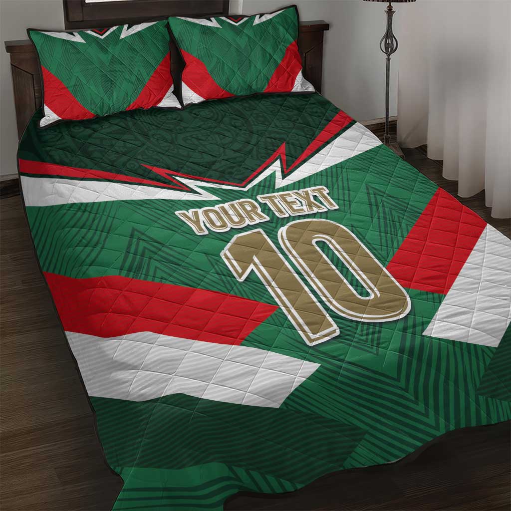 Custom Mexico Football Quilt Bed Set El Tricolor 2024 - Wonder Print Shop