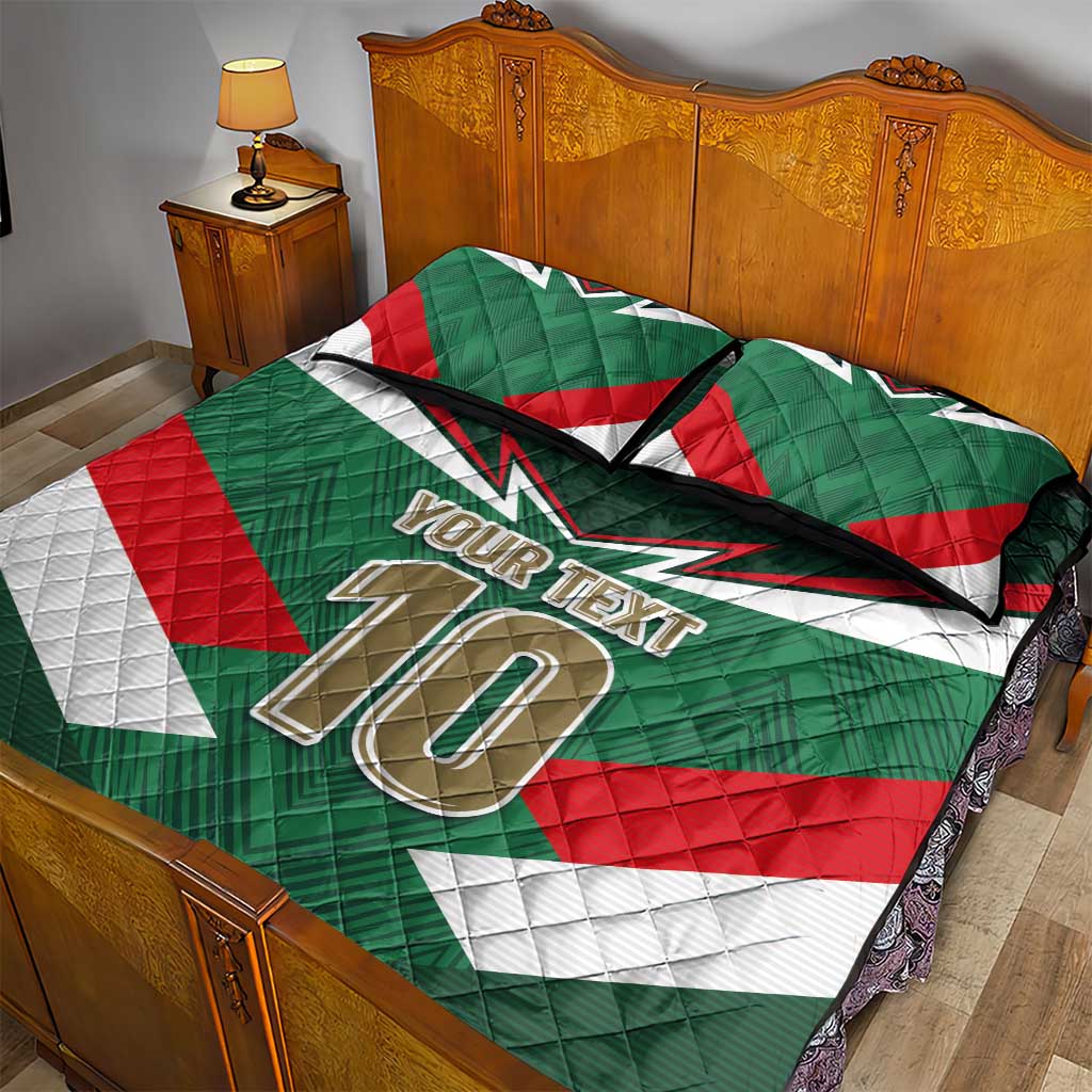 Custom Mexico Football Quilt Bed Set El Tricolor 2024 - Wonder Print Shop