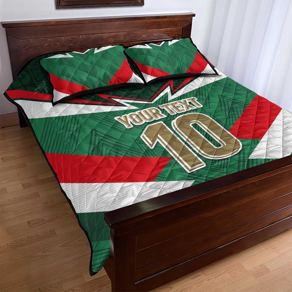 Custom Mexico Football Quilt Bed Set El Tricolor 2024 - Wonder Print Shop