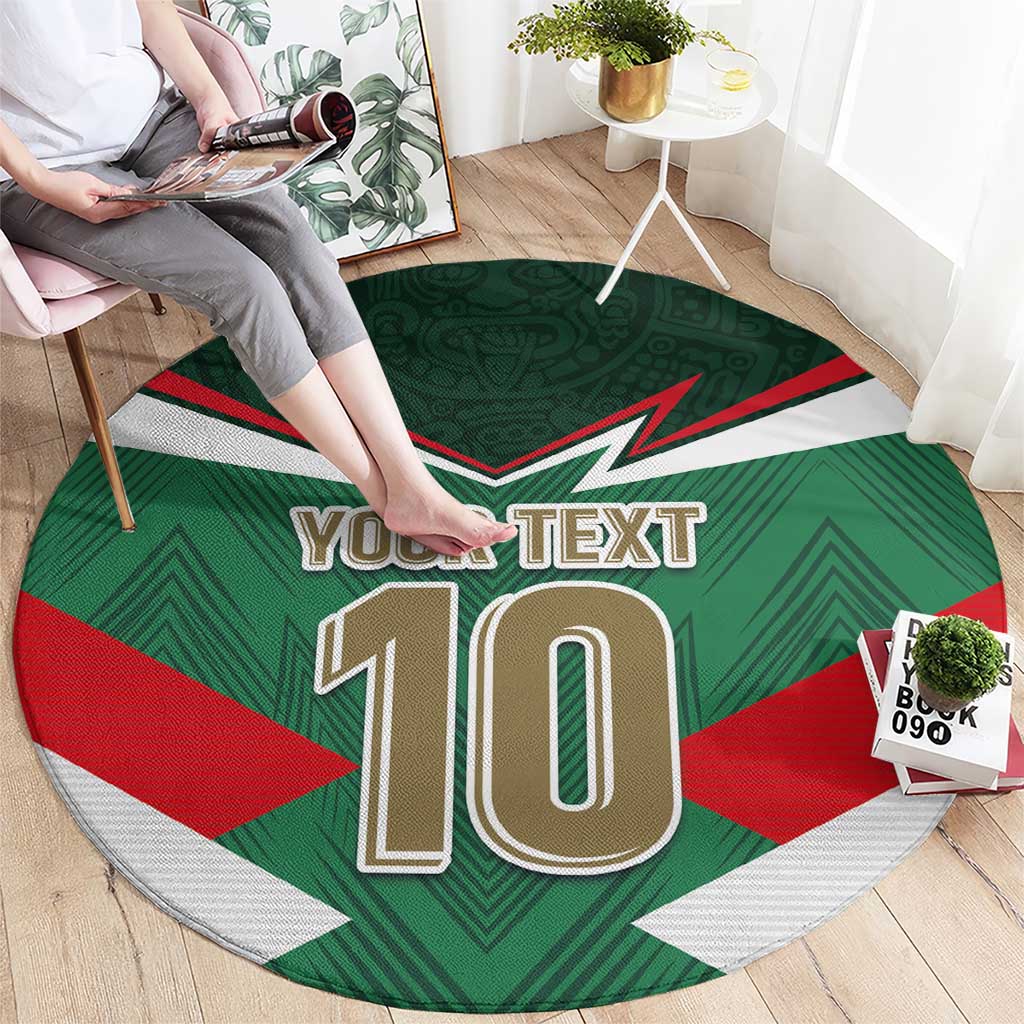Custom Mexico Football Round Carpet El Tricolor 2024