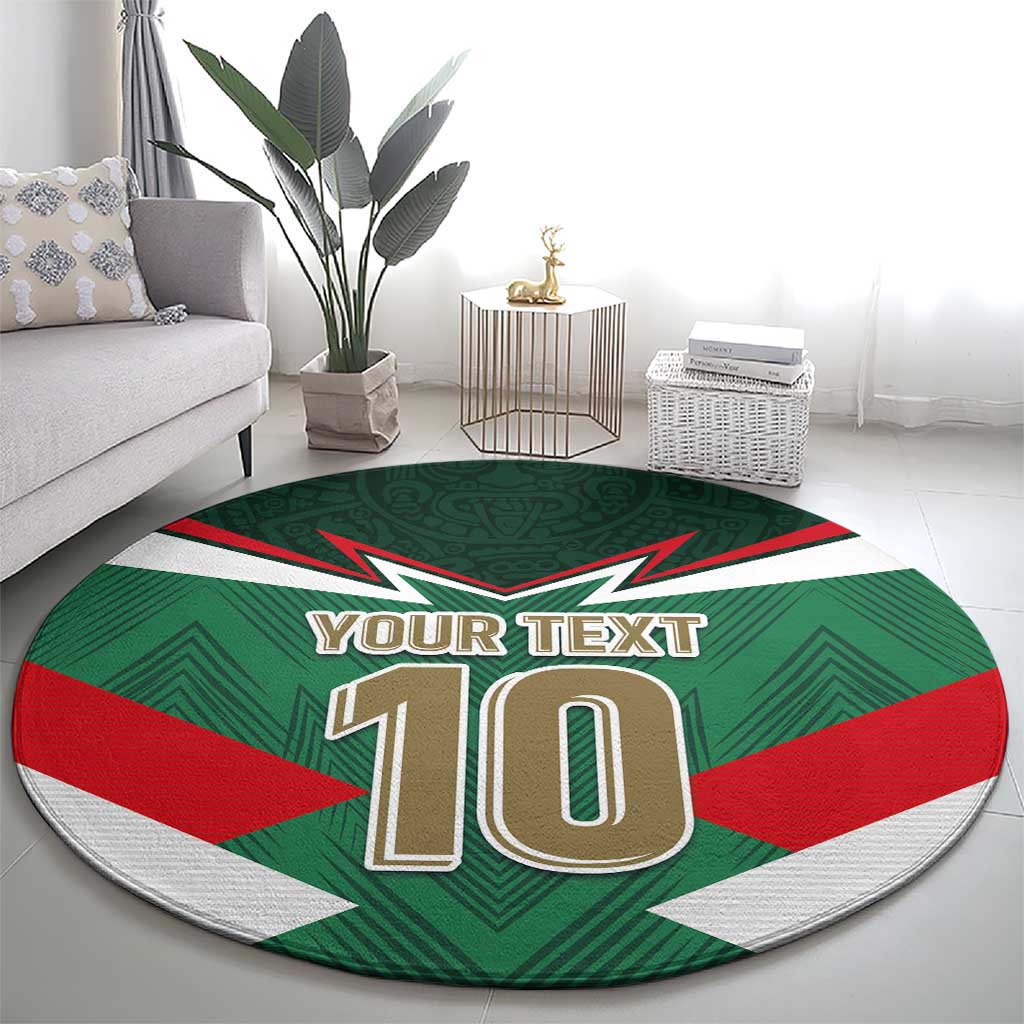 Custom Mexico Football Round Carpet El Tricolor 2024