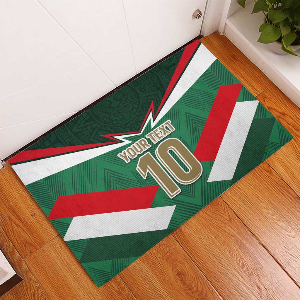 Custom Mexico Football Rubber Doormat El Tricolor 2024 - Wonder Print Shop