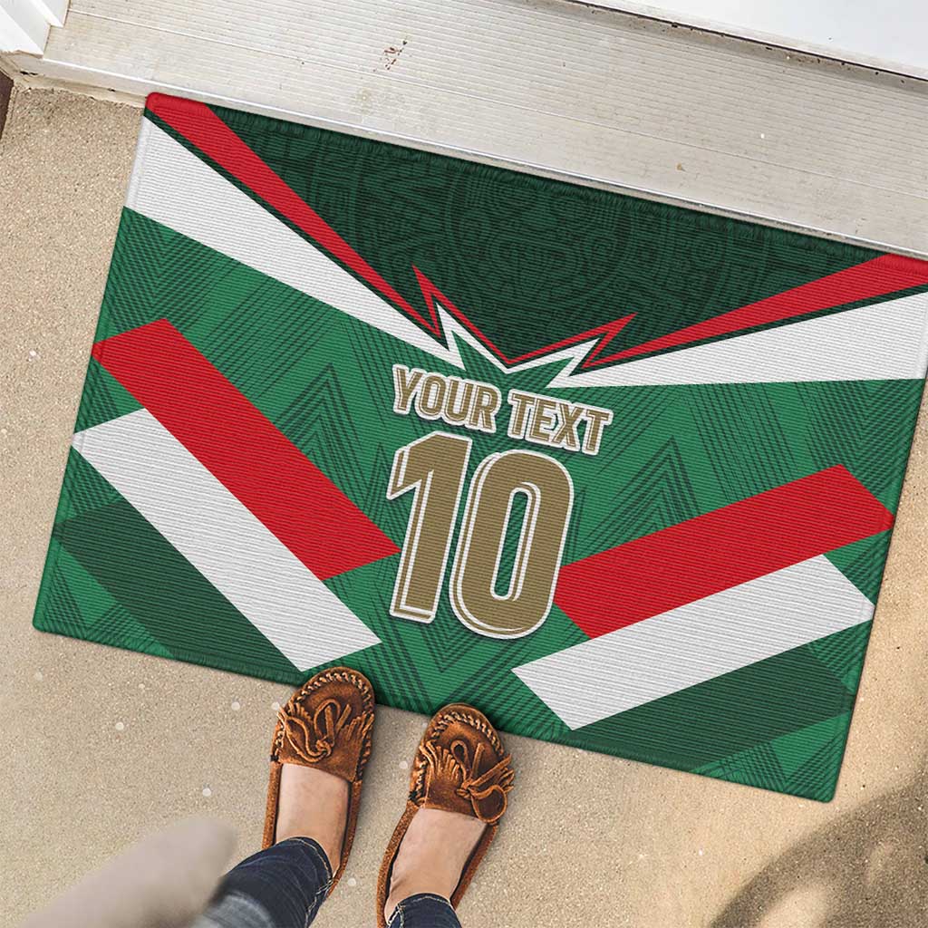 Custom Mexico Football Rubber Doormat El Tricolor 2024 - Wonder Print Shop
