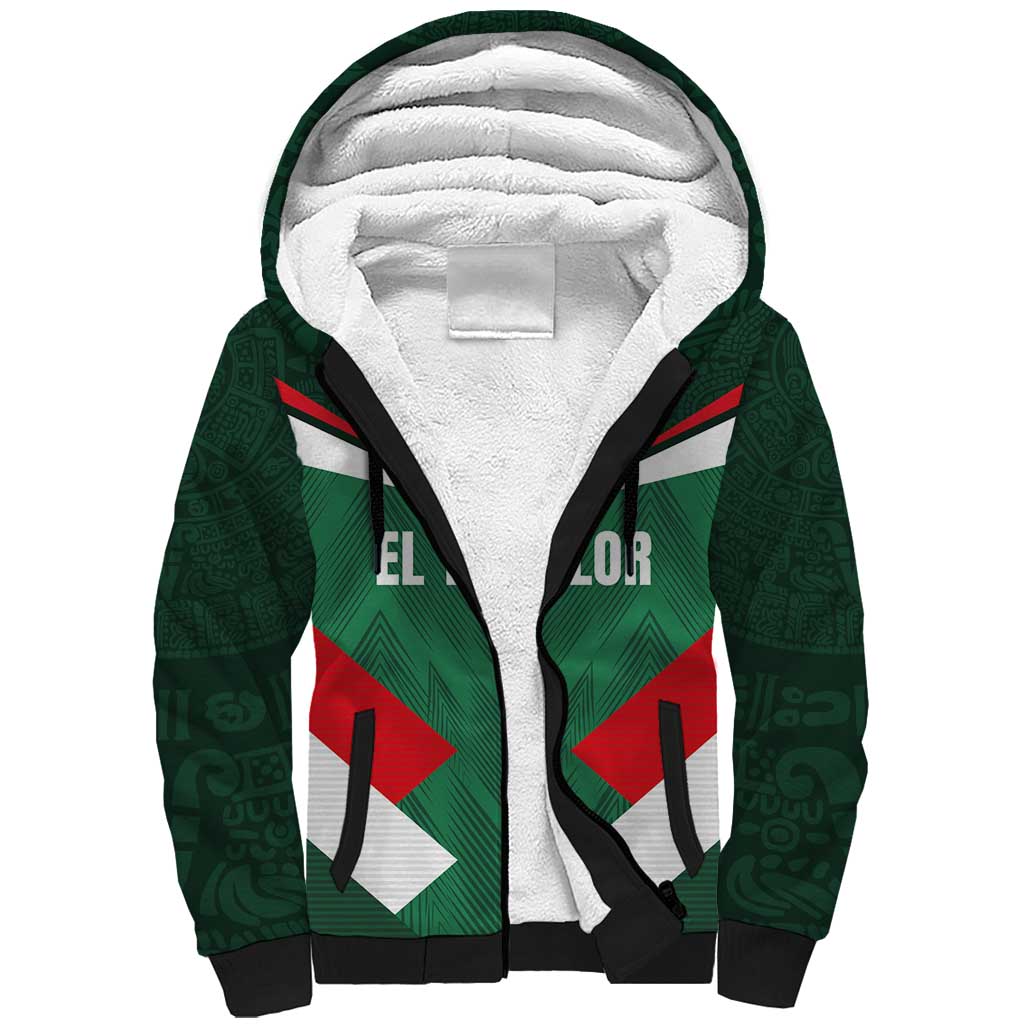 Custom Mexico Football Sherpa Hoodie El Tricolor 2024 - Wonder Print Shop