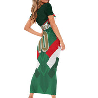 Custom Mexico Football Short Sleeve Bodycon Dress El Tricolor 2024 - Wonder Print Shop