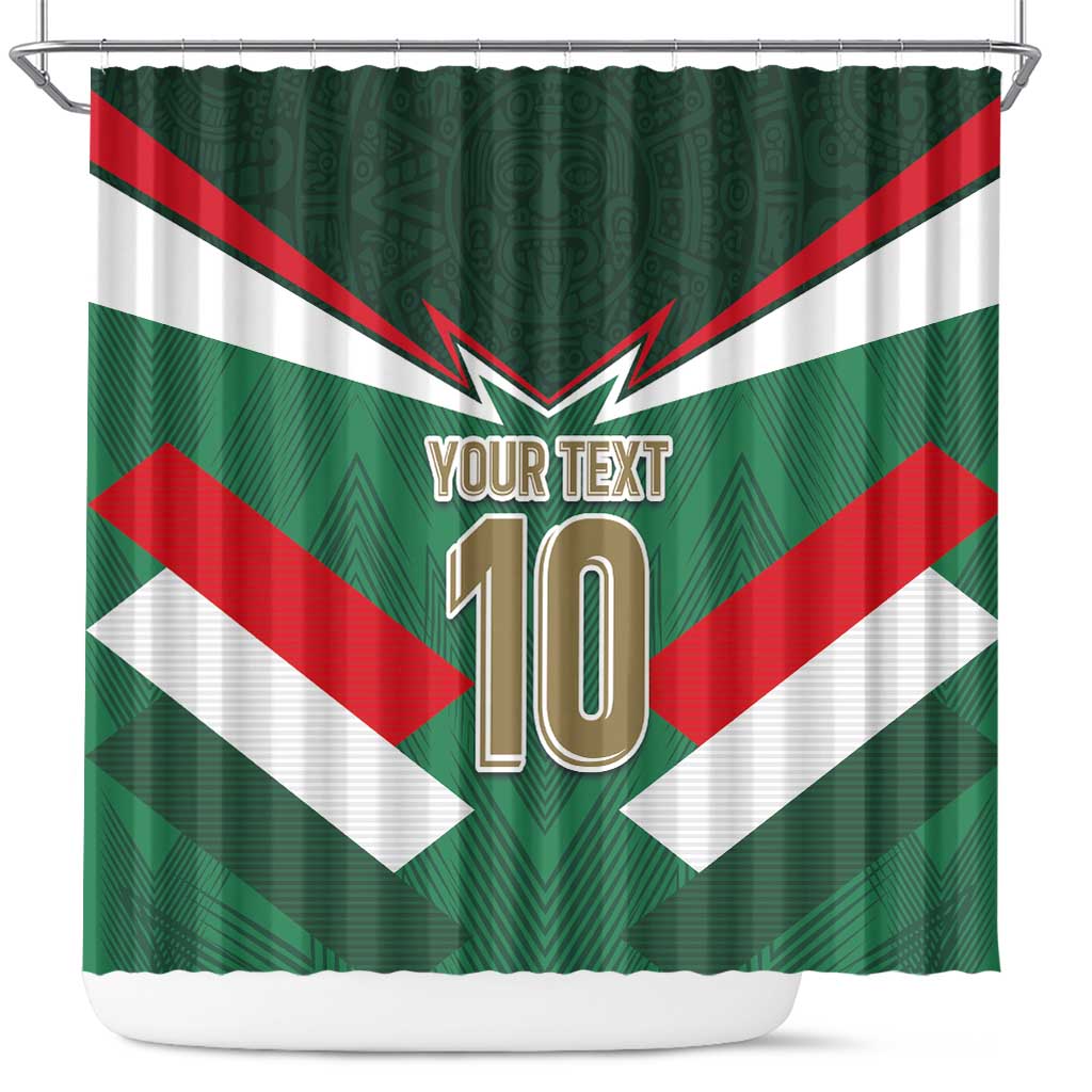 Custom Mexico Football Shower Curtain El Tricolor 2024