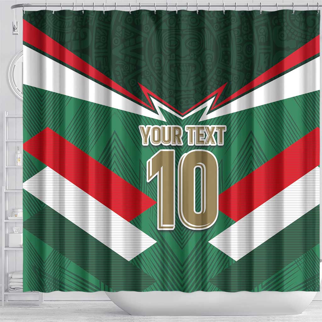 Custom Mexico Football Shower Curtain El Tricolor 2024