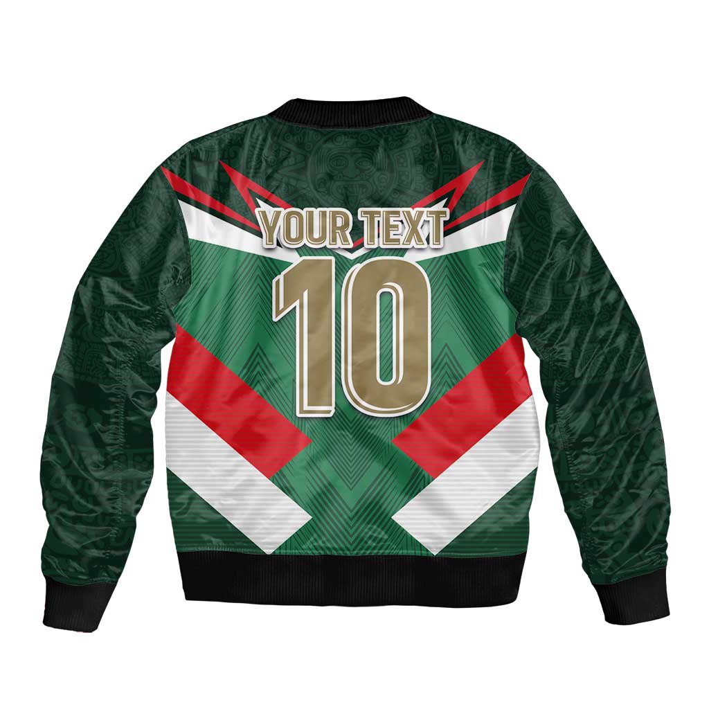 Custom Mexico Football Sleeve Zip Bomber Jacket El Tricolor 2024 - Wonder Print Shop