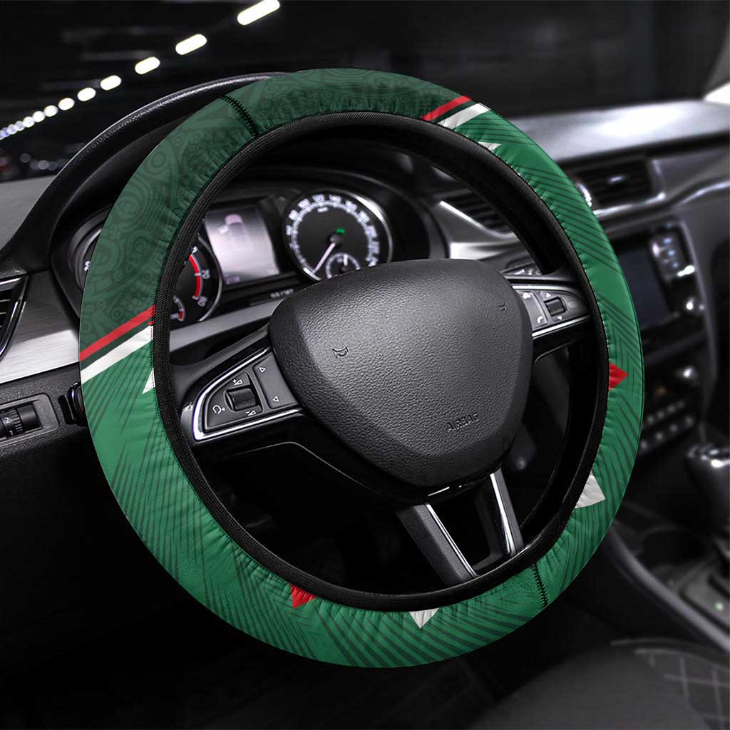 Mexico Football Steering Wheel Cover El Tricolor 2024 - Wonder Print Shop