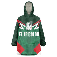 Custom Mexico Football Wearable Blanket Hoodie El Tricolor 2024 - Wonder Print Shop