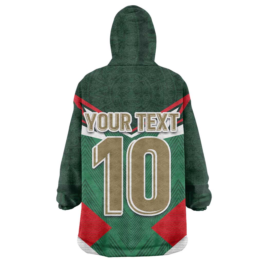 Custom Mexico Football Wearable Blanket Hoodie El Tricolor 2024 - Wonder Print Shop