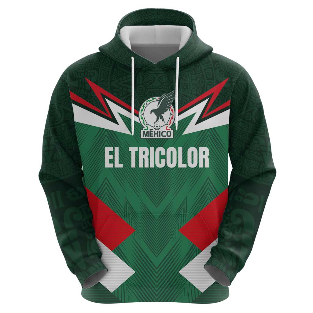 Custom Mexico Football Zip Hoodie El Tricolor 2024 - Wonder Print Shop