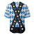 Bavaria Traditional Lederhosen Costume Baseball Jersey Bavaria Emblem - Blue Plaid Pattern with Edelweiss Flowers