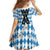 Bavaria Traditional Lederhosen Costume Family Matching Summer Maxi Dress and Hawaiian Shirt Bavaria Emblem - Blue Plaid Pattern with Edelweiss Flowers - Wonder Print Shop