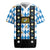 Bavaria Traditional Lederhosen Costume Rugby Jersey Bavaria Emblem - Blue Plaid Pattern with Edelweiss Flowers - Wonder Print Shop