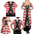 Bavaria Traditional Lederhosen Costume Family Matching Summer Maxi Dress and Hawaiian Shirt Bavaria Emblem -  Red Plaid Pattern with Edelweiss Flowers - Wonder Print Shop