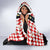 Bavaria Traditional Lederhosen Costume Hooded Blanket Bavaria Emblem -  Red Plaid Pattern with Edelweiss Flowers - Wonder Print Shop