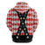 Bavaria Traditional Lederhosen Costume Hoodie Bavaria Emblem -  Red Plaid Pattern with Edelweiss Flowers - Wonder Print Shop