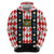 Bavaria Traditional Lederhosen Costume Hoodie Bavaria Emblem -  Red Plaid Pattern with Edelweiss Flowers - Wonder Print Shop