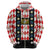 Bavaria Traditional Lederhosen Costume Hoodie Bavaria Emblem -  Red Plaid Pattern with Edelweiss Flowers - Wonder Print Shop