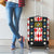 Bavaria Traditional Lederhosen Costume Luggage Cover Bavaria Emblem -  Red Plaid Pattern with Edelweiss Flowers - Wonder Print Shop
