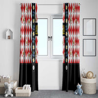 Bavaria Traditional Lederhosen Costume Window Curtain Bavaria Emblem -  Red Plaid Pattern with Edelweiss Flowers - Wonder Print Shop