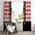Bavaria Traditional Lederhosen Costume Window Curtain Bavaria Emblem -  Red Plaid Pattern with Edelweiss Flowers - Wonder Print Shop