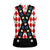 Bavaria Traditional Lederhosen Costume Women Sleeveless Polo Shirt Bavaria Emblem -  Red Plaid Pattern with Edelweiss Flowers - Wonder Print Shop