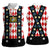 Bavaria Traditional Lederhosen Costume Women Sleeveless Polo Shirt Bavaria Emblem -  Red Plaid Pattern with Edelweiss Flowers - Wonder Print Shop