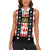 Bavaria Traditional Lederhosen Costume Women Sleeveless Polo Shirt Bavaria Emblem -  Red Plaid Pattern with Edelweiss Flowers - Wonder Print Shop