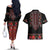 Traditional Romanian Costume - Costum Popular Couples Matching Off The Shoulder Long Sleeve Dress and Hawaiian Shirt Traditional Romanian Motif and Folk Floral Embroidery Style
