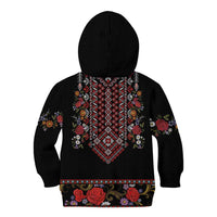 Traditional Romanian Costume - Costum Popular Kid Hoodie Traditional Romanian Motif and Folk Floral Embroidery Style - Wonder Print Shop