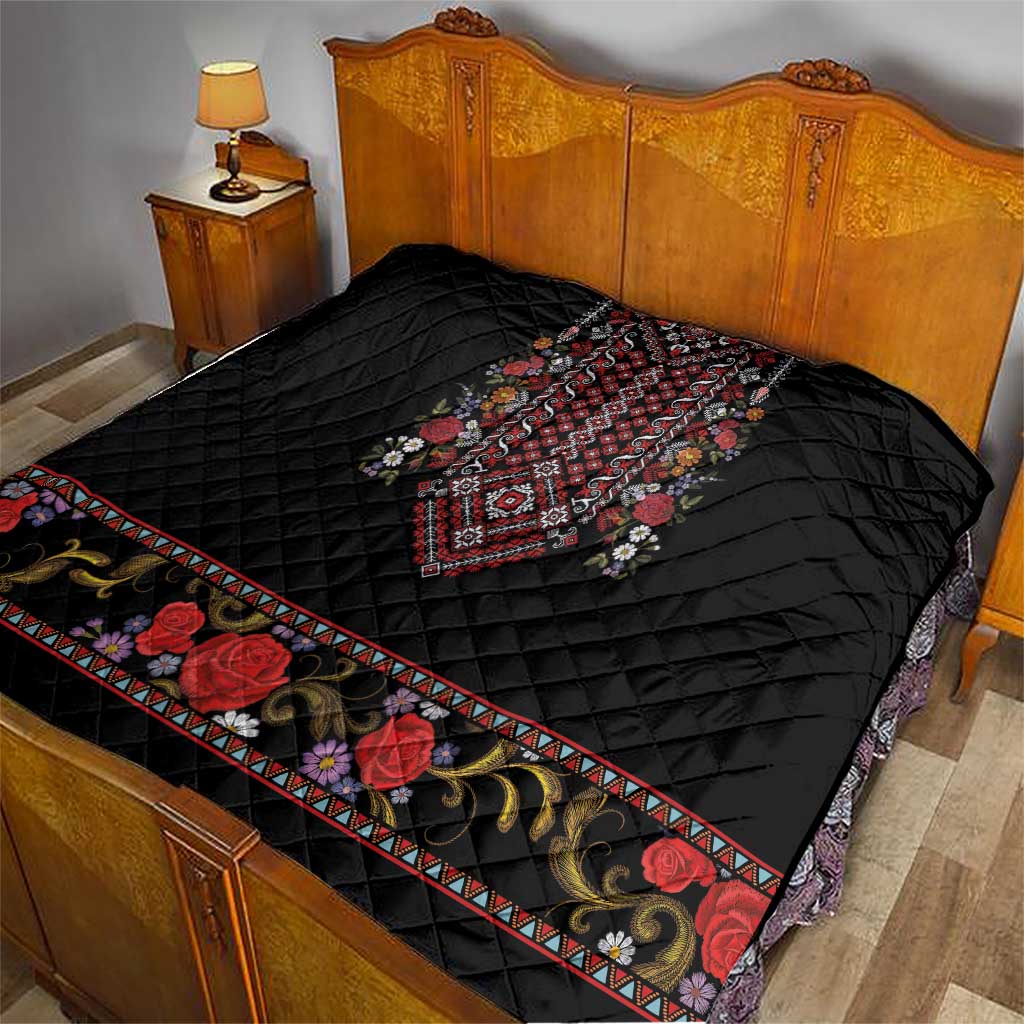 Traditional Romanian Costume - Costum Popular Quilt Traditional Romanian Motif and Folk Floral Embroidery Style - Wonder Print Shop