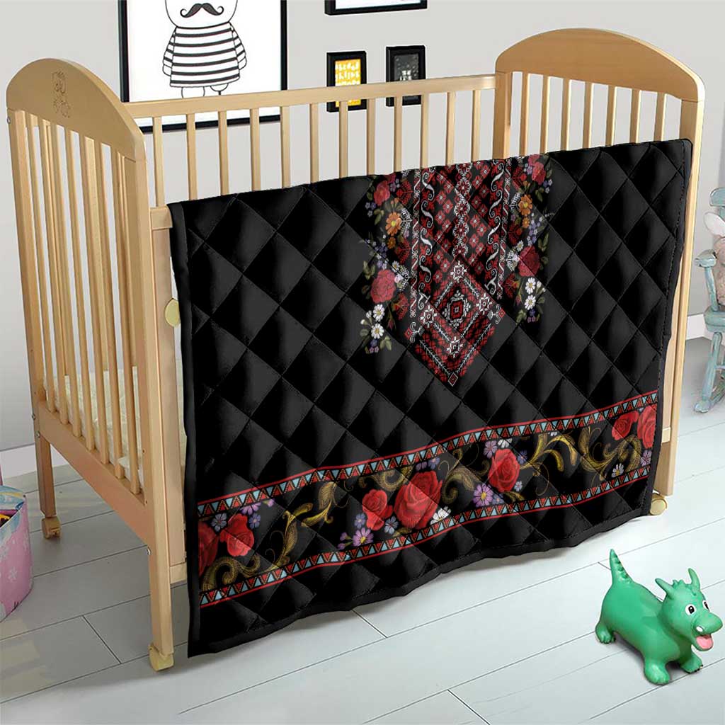 Traditional Romanian Costume - Costum Popular Quilt Traditional Romanian Motif and Folk Floral Embroidery Style - Wonder Print Shop