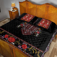 Traditional Romanian Costume - Costum Popular Quilt Bed Set Traditional Romanian Motif and Folk Floral Embroidery Style - Wonder Print Shop