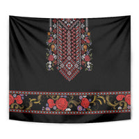 Traditional Romanian Costume - Costum Popular Tapestry Traditional Romanian Motif and Folk Floral Embroidery Style - Wonder Print Shop