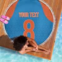 Custom India Cricket Mix Paisley Pattern Beach Blanket - Wonder Print Shop