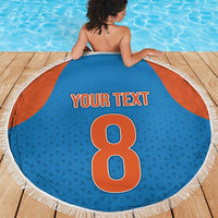 Custom India Cricket Mix Paisley Pattern Beach Blanket - Wonder Print Shop