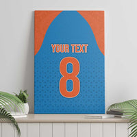 Custom India Cricket Mix Paisley Pattern Canvas Wall Art - Wonder Print Shop