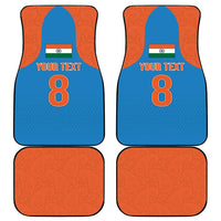 Custom India Cricket Mix Paisley Pattern Car Mats - Wonder Print Shop