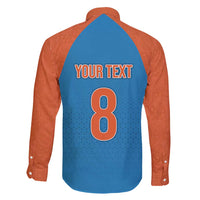 Custom India Cricket Mix Paisley Pattern Family Matching Long Sleeve Bodycon Dress and Hawaiian Shirt - Wonder Print Shop