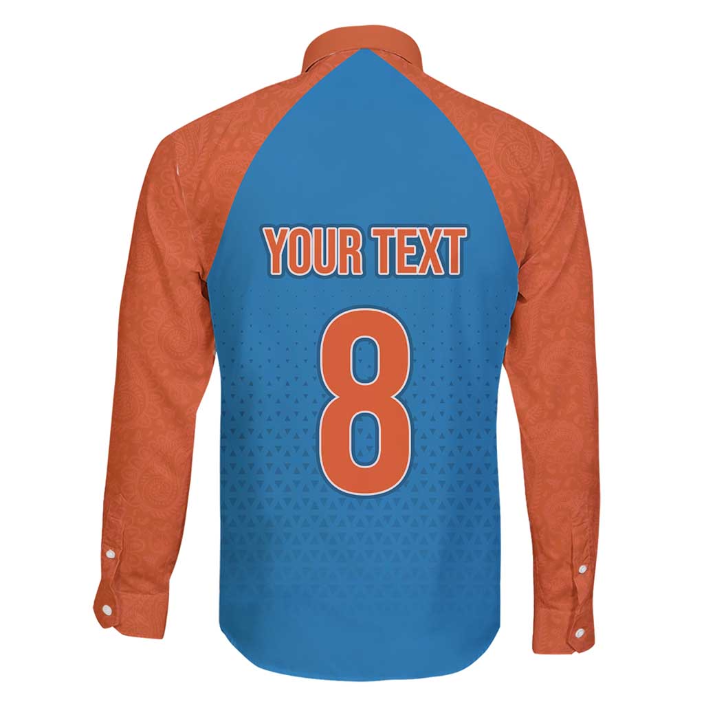 Custom India Cricket Mix Paisley Pattern Family Matching Short Sleeve Bodycon Dress and Hawaiian Shirt - Wonder Print Shop