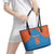 Custom India Cricket Mix Paisley Pattern Leather Tote Bag - Wonder Print Shop