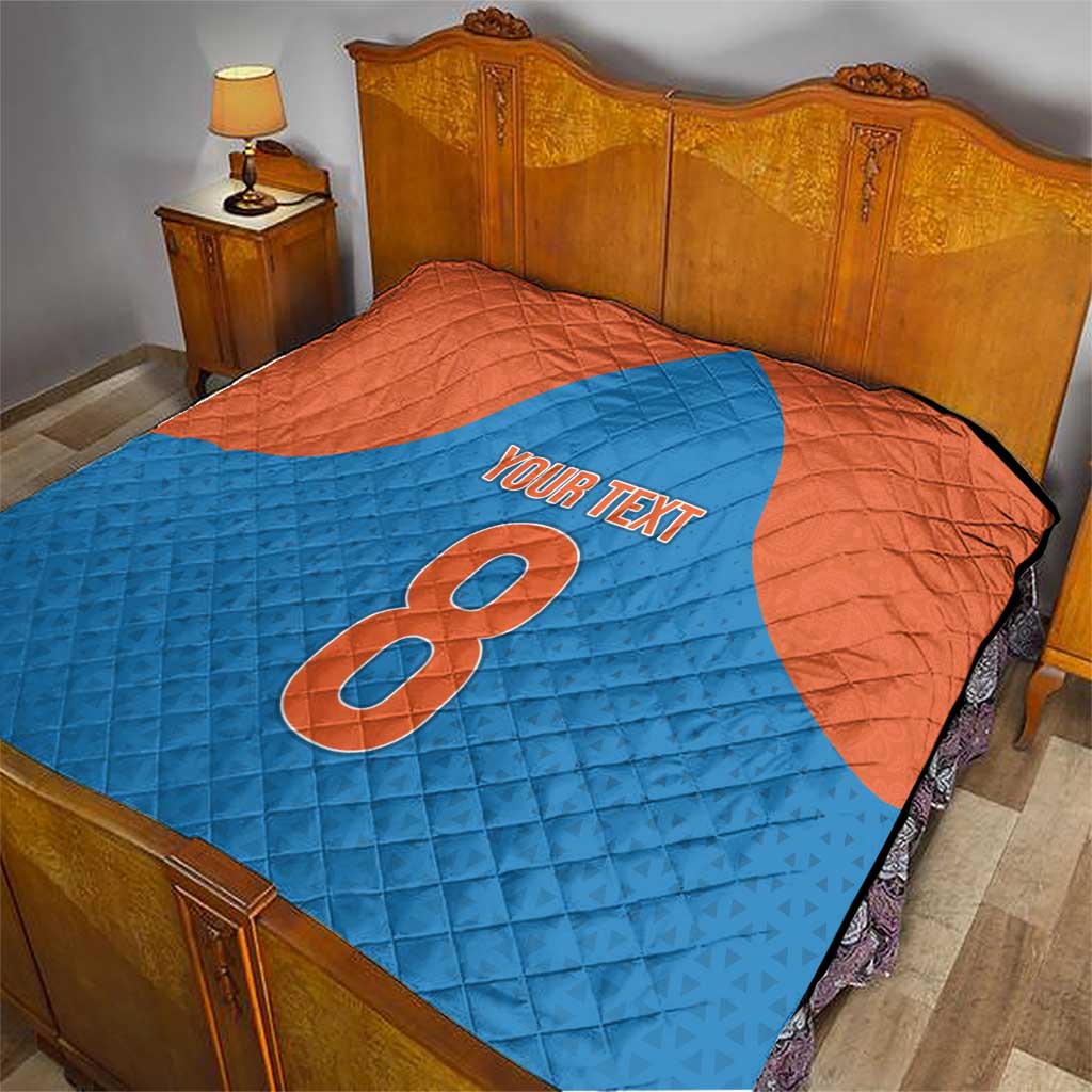 Custom India Cricket Mix Paisley Pattern Quilt - Wonder Print Shop