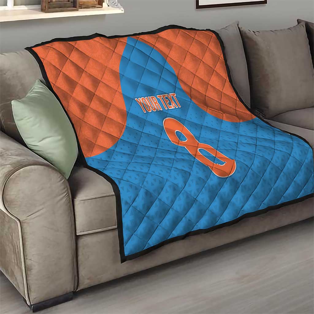 Custom India Cricket Mix Paisley Pattern Quilt - Wonder Print Shop