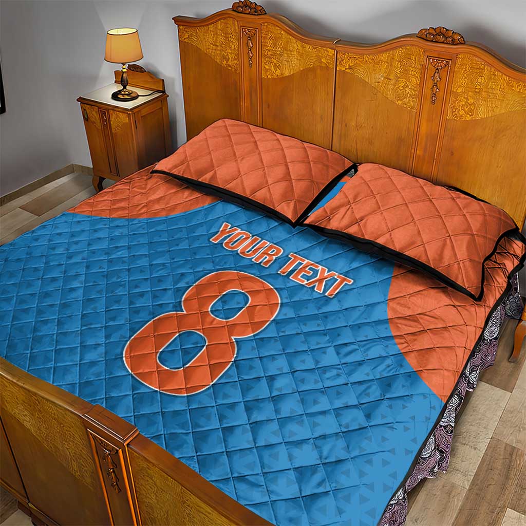 Custom India Cricket Mix Paisley Pattern Quilt Bed Set - Wonder Print Shop